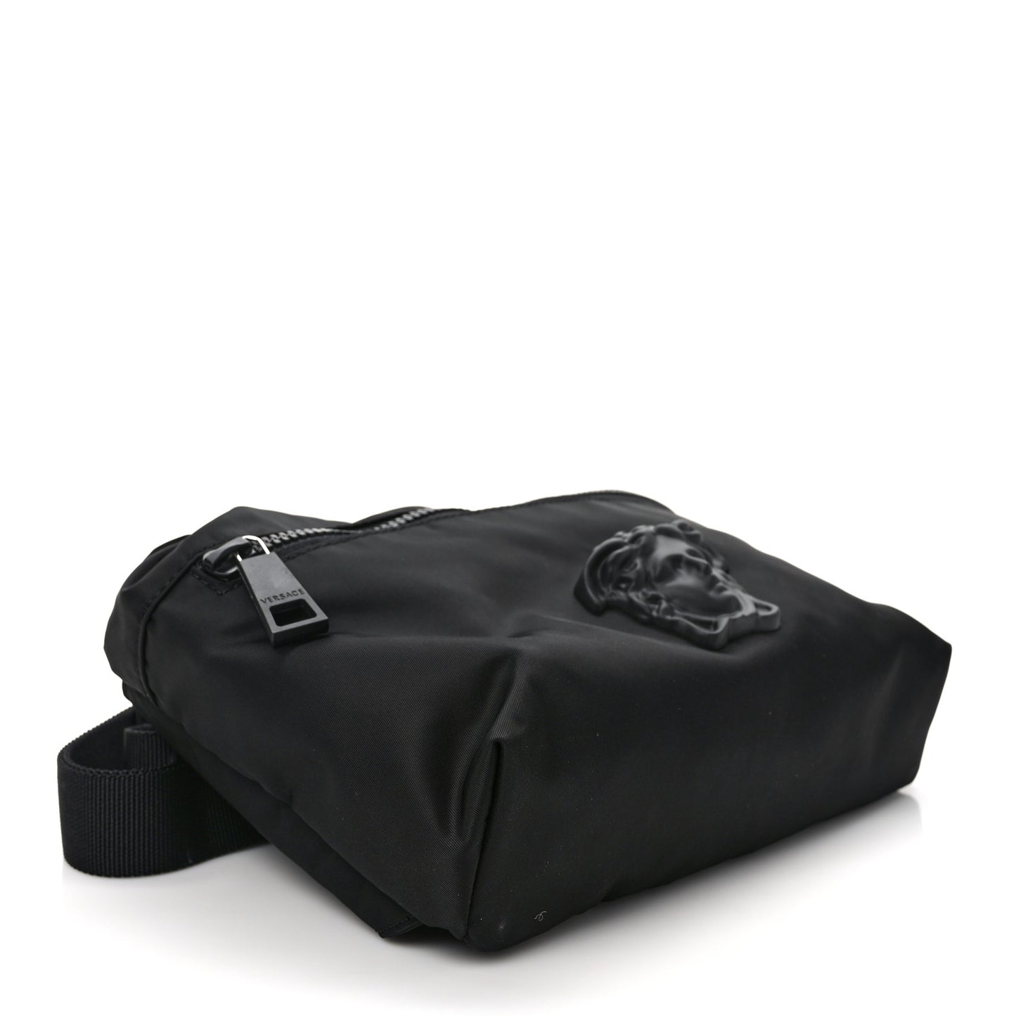 Nylon Palazzo Medusa Belt Bag Black Ruthenium