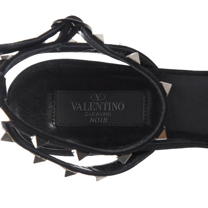 Valentino Garavani Suede Rockstud Ankle Strap 100mm Sandals 39.5 Black 8 of 9