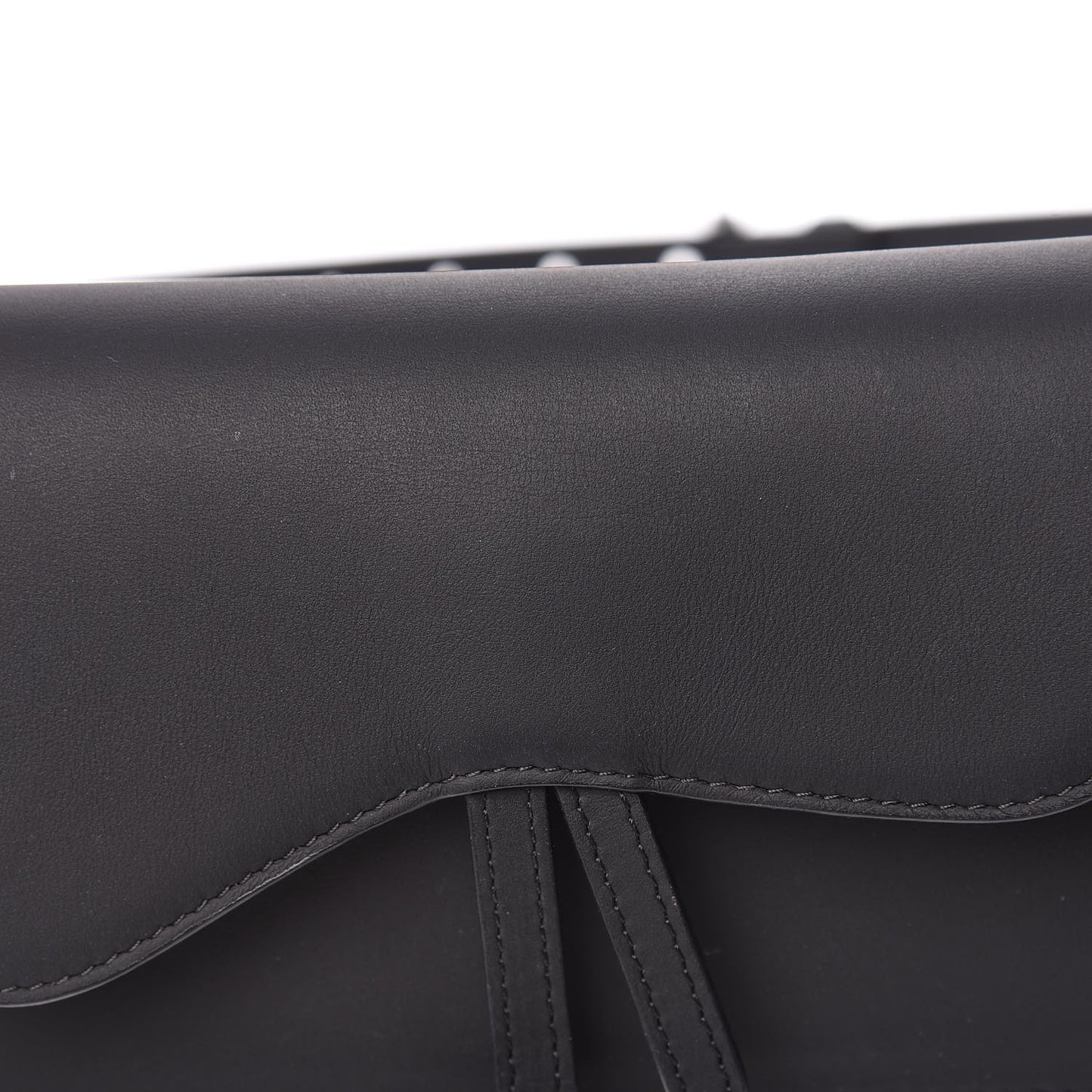 Ultra Matte Calfskin Saddle Belt Bag Black
