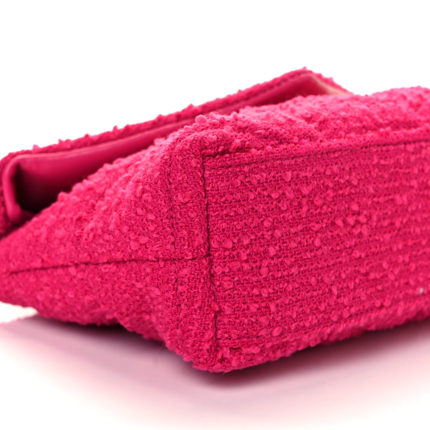 Boucle Tweed Quilted Toy Loulou Puffer Monogram Chain Satchel Magenta