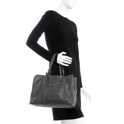 Balenciaga Veau Papier B4 Zip Around Tote Gris Fossile 3 of 8
