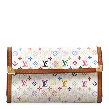Louis Vuitton Monogram Multicolor Porte Tresor International Wallet White 1 of 10