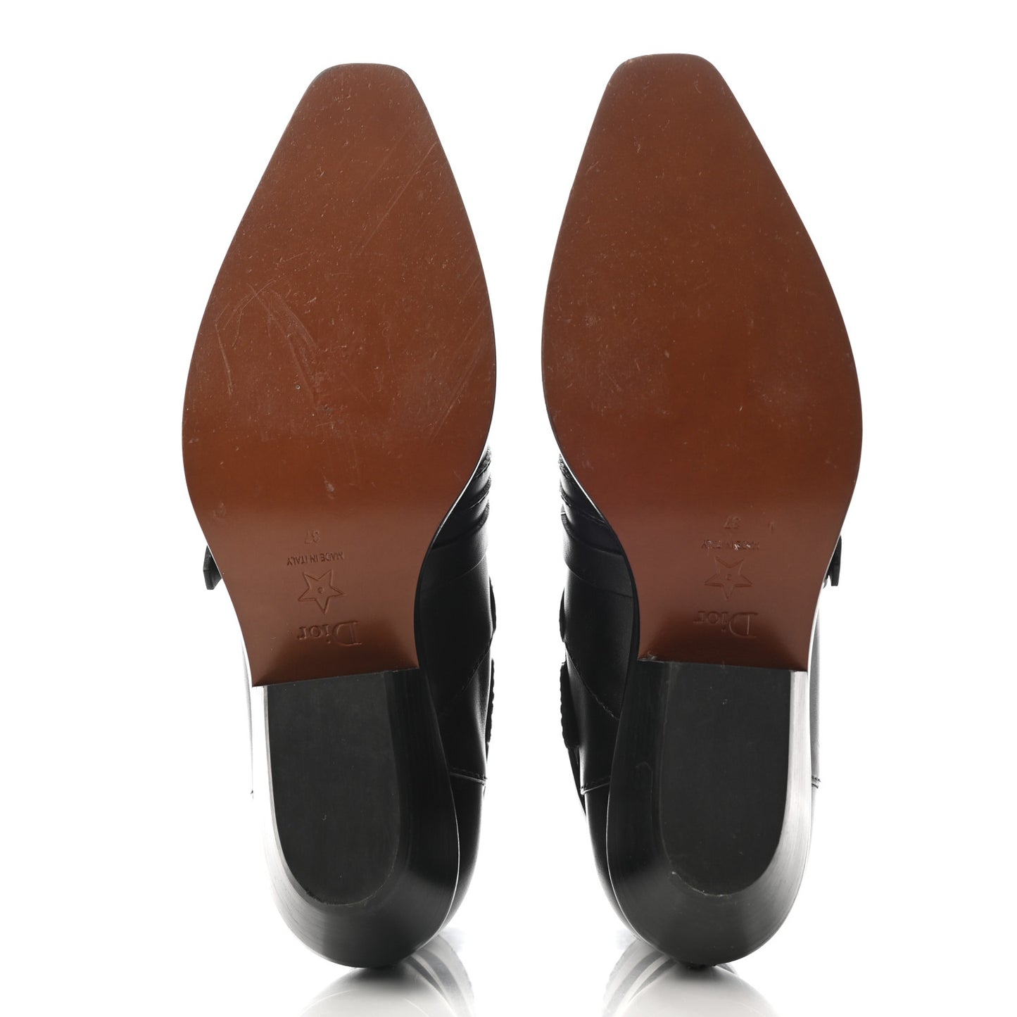 Calfskin Diorsaddle Boots 37 Black