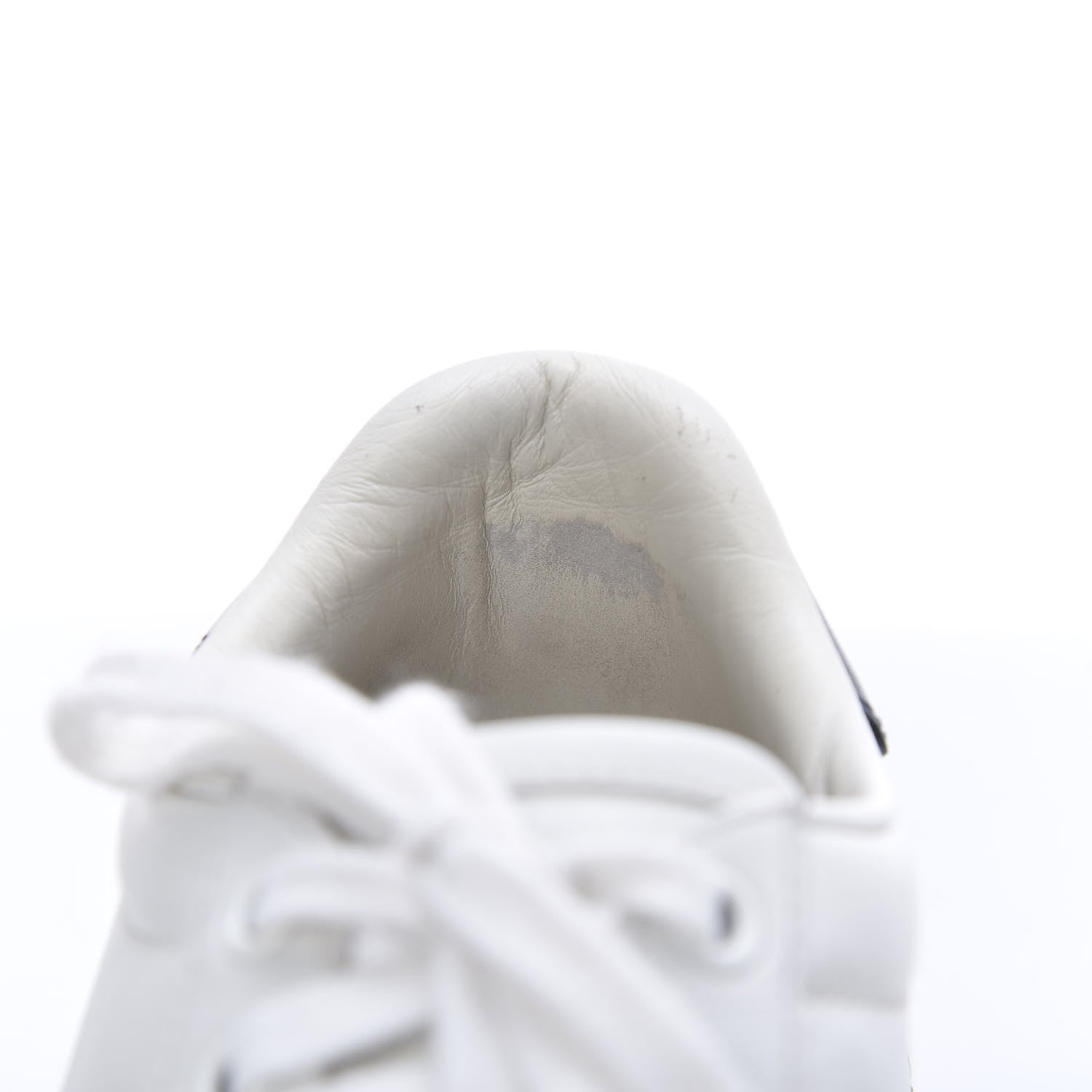 Gucci Calfskin Crystal Web Bee Embroidered Womens Ace Platform Sneakers 35.5 White 9 of 12