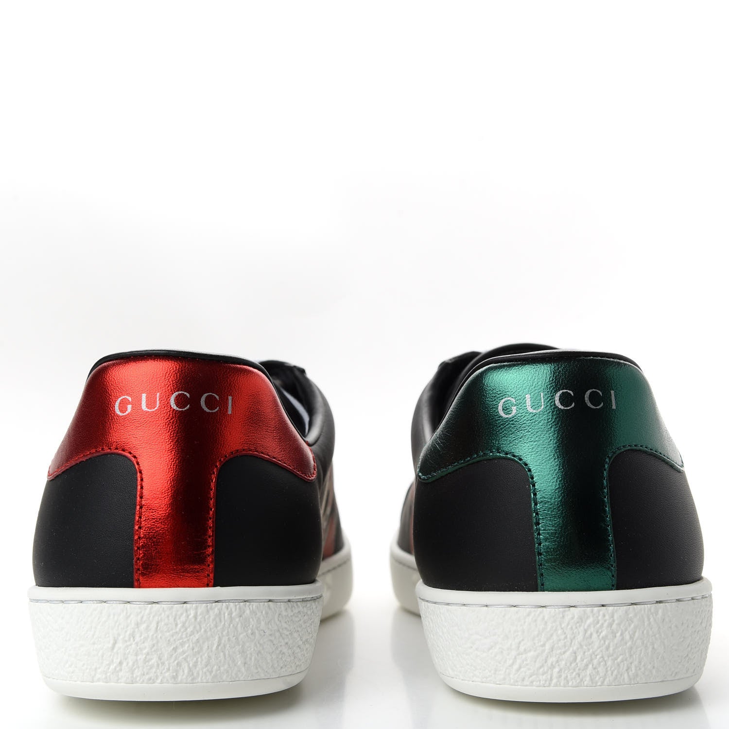 Gucci Calfskin Kingsnake Mens Ace Sneakers 8.5 Black Multicolor 6 of 11