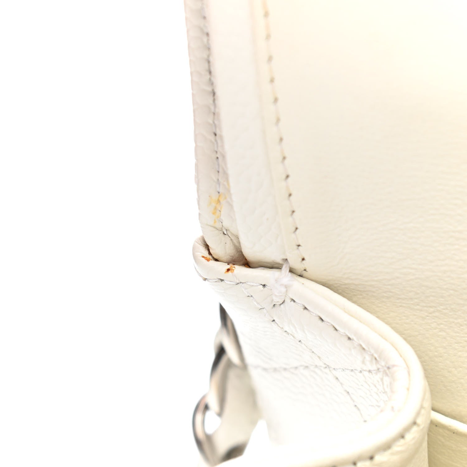 Chanel Caviar Quilted Jumbo Double Flap White 9 of 14