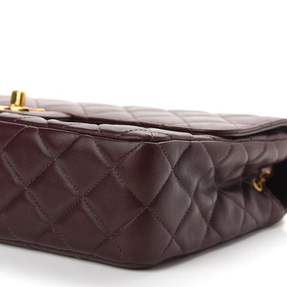 Chanel Lambskin Quilted Medium Single Flap Burgundy 10 of 11
