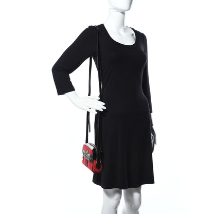 Gucci Suede Patent Web Mini Ophidia Shoulder Bag Red 2 of 13
