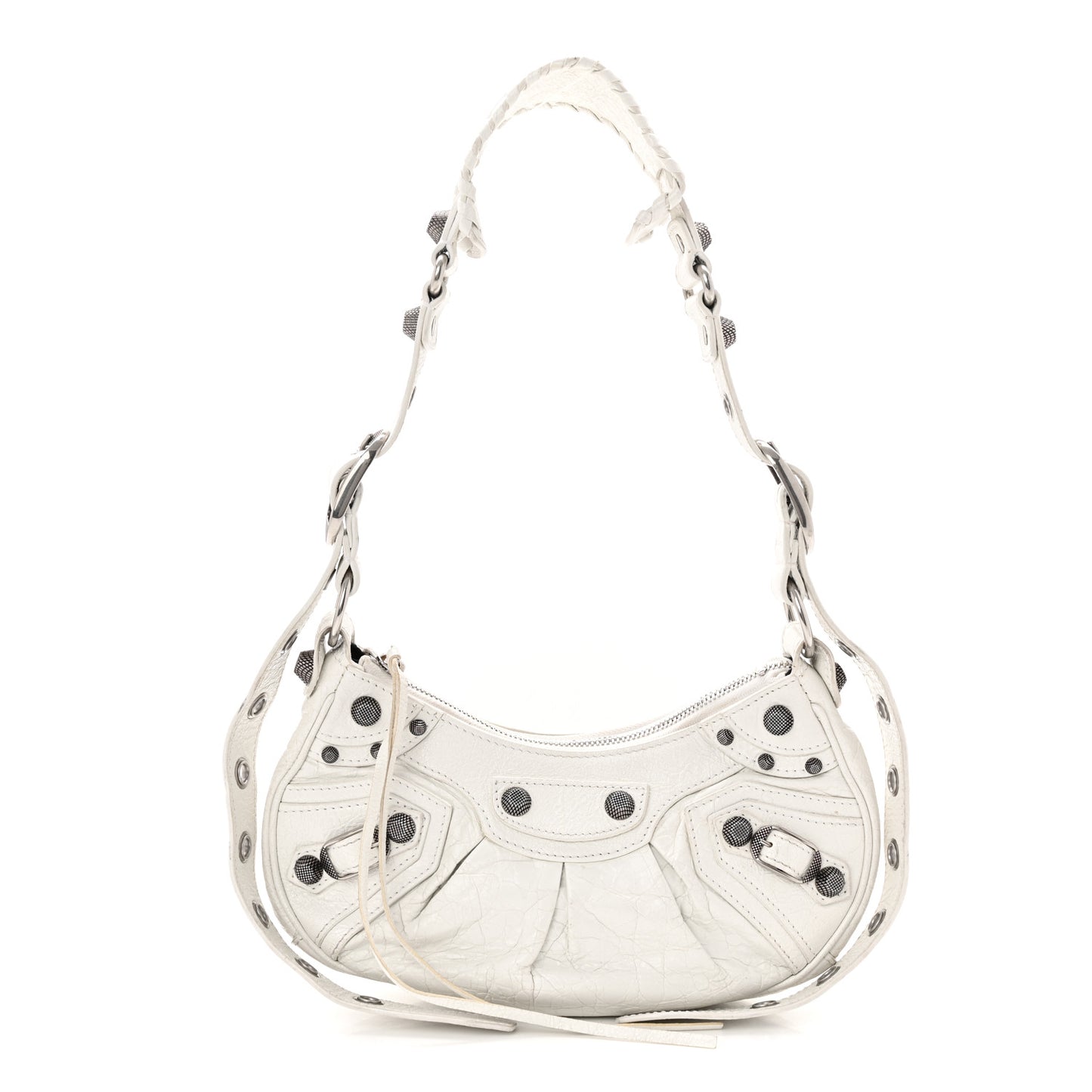Agneau Arena Le Cagole Shoulder Bag XS Optic White