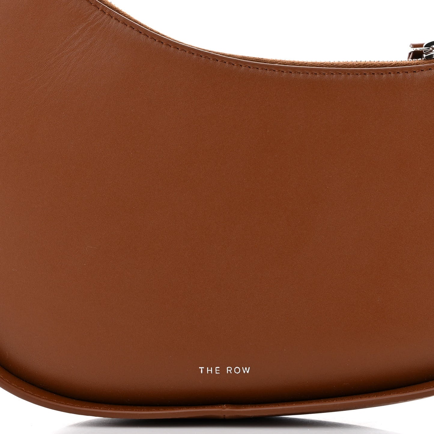 Smooth Calfskin Half Moon Shoulder Bag Chestnut