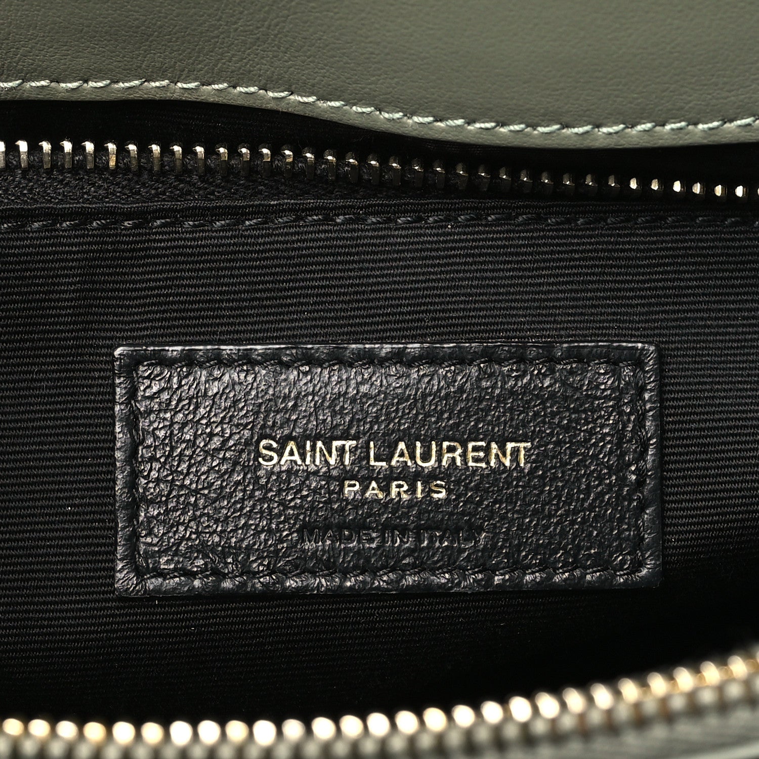 Saint Laurent Calfskin Y Quilted Monogram Medium Loulou Chain Satchel Light Sage 6 of 9