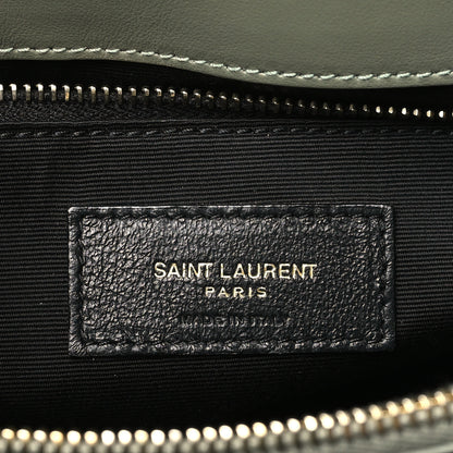 Saint Laurent Calfskin Y Quilted Monogram Medium Loulou Chain Satchel Light Sage 6 of 9