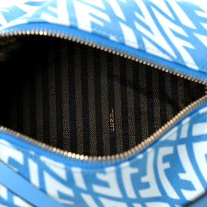 Fendi X SARAH COLEMAN Glazed Canvas Vitello King FF Vertigo Mini Shoulder Bag Cyber Blue White 5 of 9