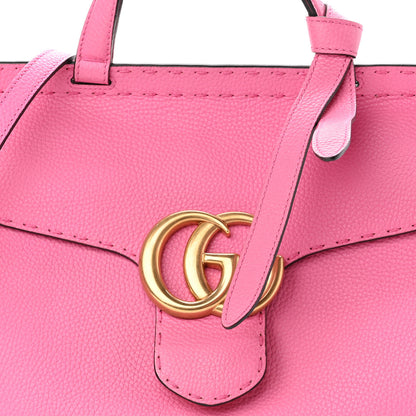 Gucci Calfskin Small GG Marmont Top Handle Bag Pink Tropical Flower 7 of 13