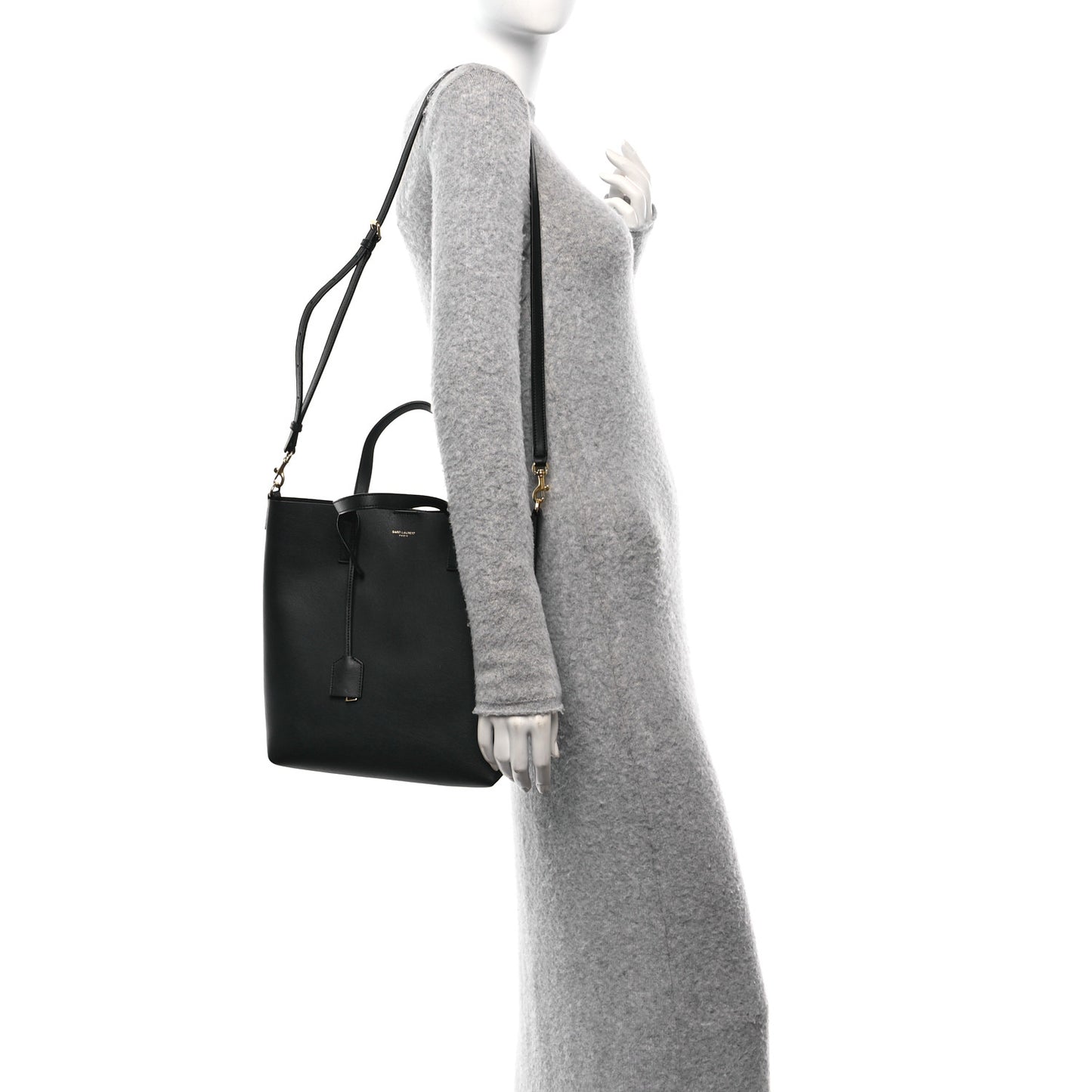 Calfskin Toy Shopping Tote Black