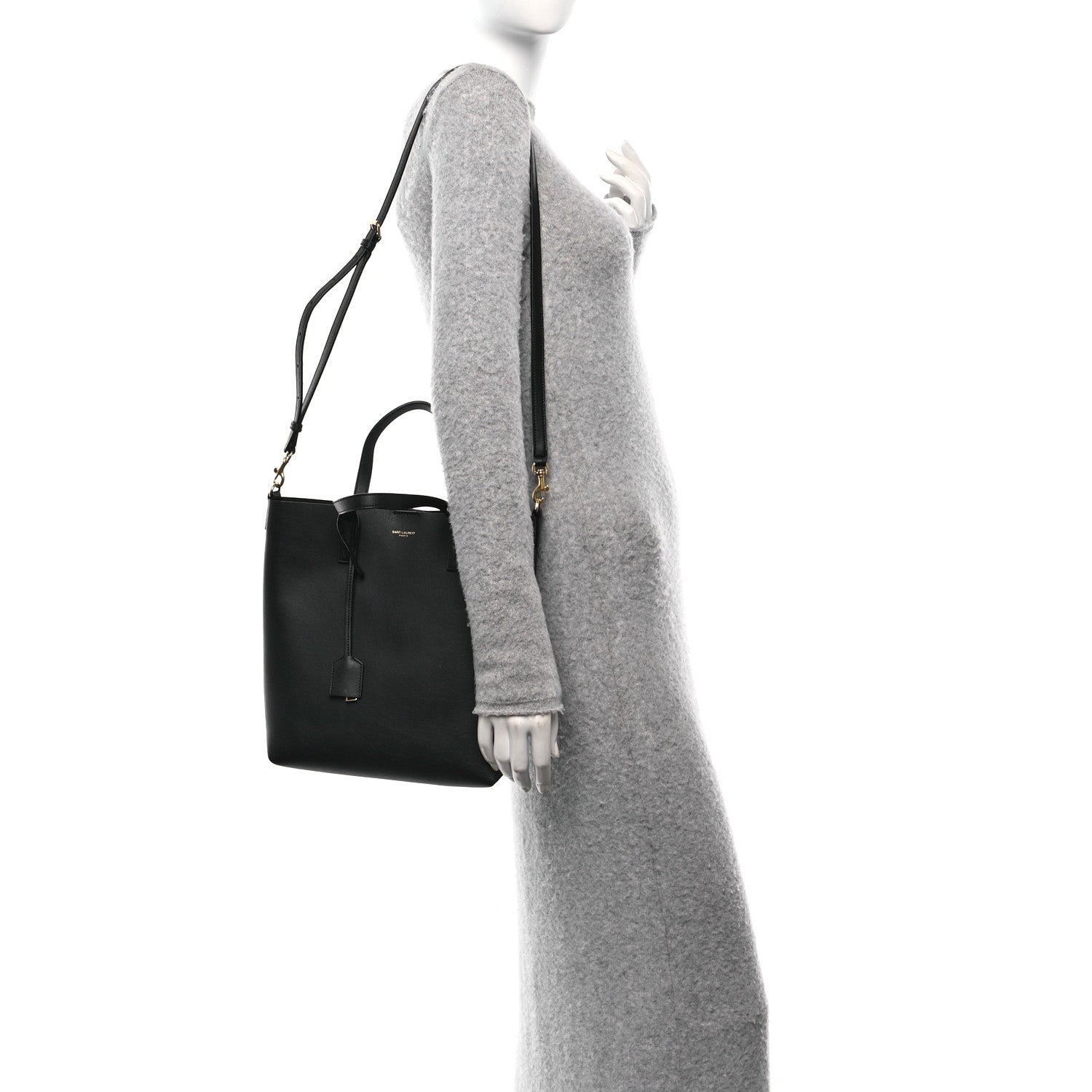 Saint Laurent Calfskin Toy Shopping Tote Black 2 of 11