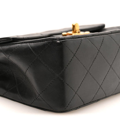 Chanel Lambskin Quilted Mini Square Flap Bag Black 8 of 10