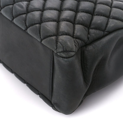 Chanel Iridescent Calfskin Small New Bubble Quilt Tote Dark Grey 10 of 10