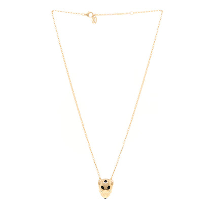 Cartier 18K Yellow Gold Tsavorite Onyx Panthere De Cartier Pendant Necklace 3 of 5