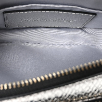 Marc Jacobs Metallic Sequin Snake Embossed Calfskin Stripe Snapshot Camera Bag Silver 5 of 10