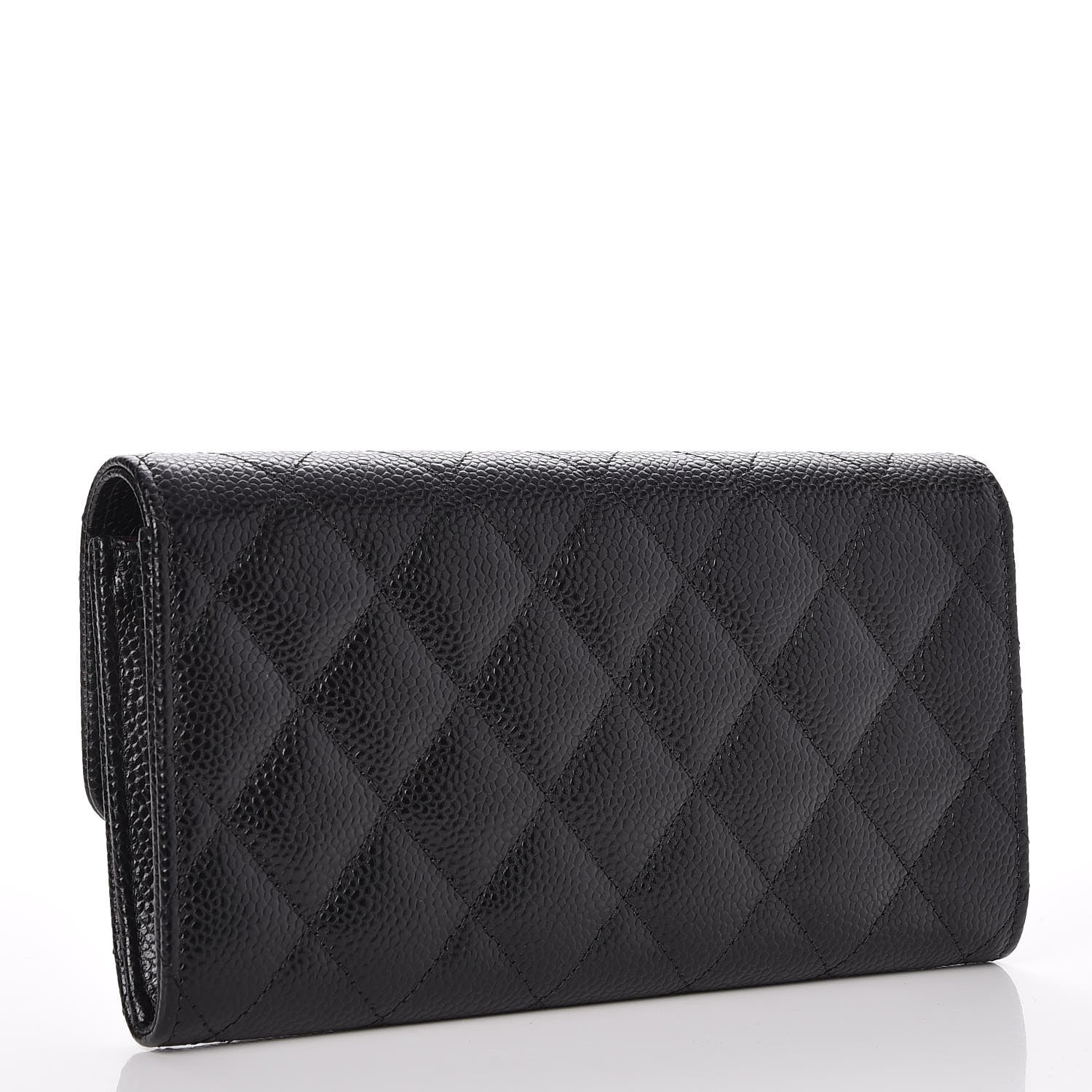 Chanel Caviar Quilted Large Flap Wallet Black 3 of 9