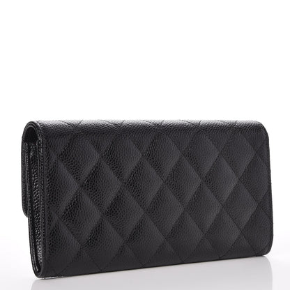 Chanel Caviar Quilted Large Flap Wallet Black 3 of 9
