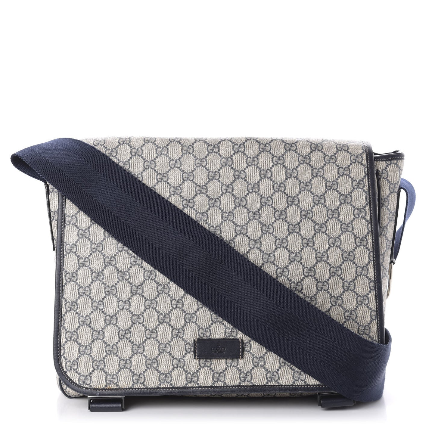 GG Plus Monogram Messenger Diaper Bag Navy