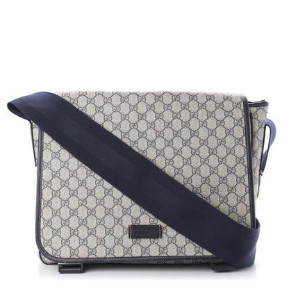 Gucci GG Plus Monogram Messenger Diaper Bag Navy 1 of 11