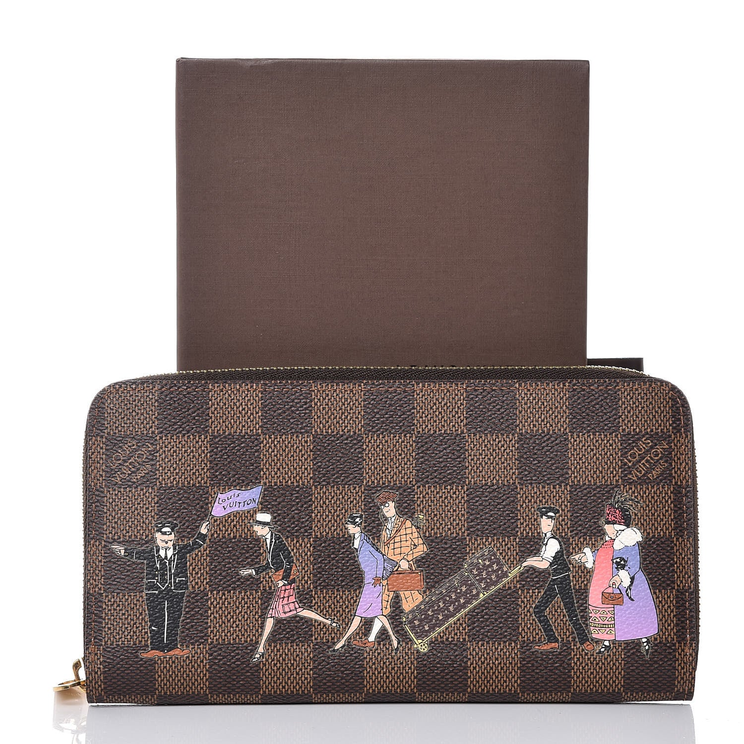 Louis Vuitton Damier Ebene Illustre Zippy Wallet Violet 9 of 9
