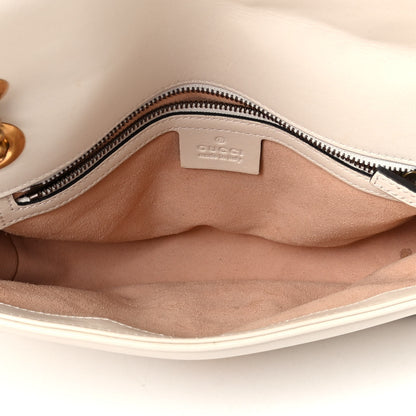 Gucci Calfskin Matelasse Small GG Marmont Shoulder Bag White 4 of 9