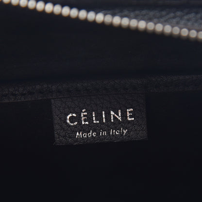 Celine Drummed Calfskin Nano Luggage Black 5 of 8