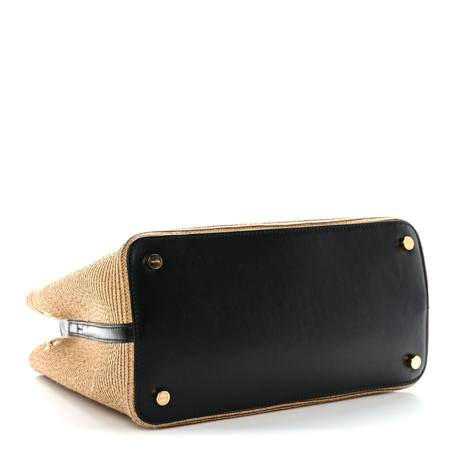 Alaia Paper Straw Calfskin Mina 25 Bag Natural 5 of 11