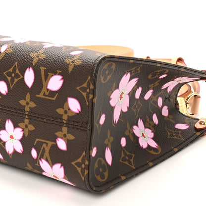 Louis Vuitton LV X TM Monogram Cherry Blossom Onthego PM Sakura Brown 9 of 10