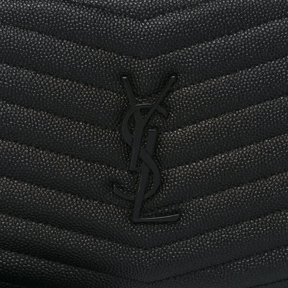 Saint Laurent Grain De Poudre Matelasse Monochrome Monogram Mini Lou Camera Bag Black 8 of 10