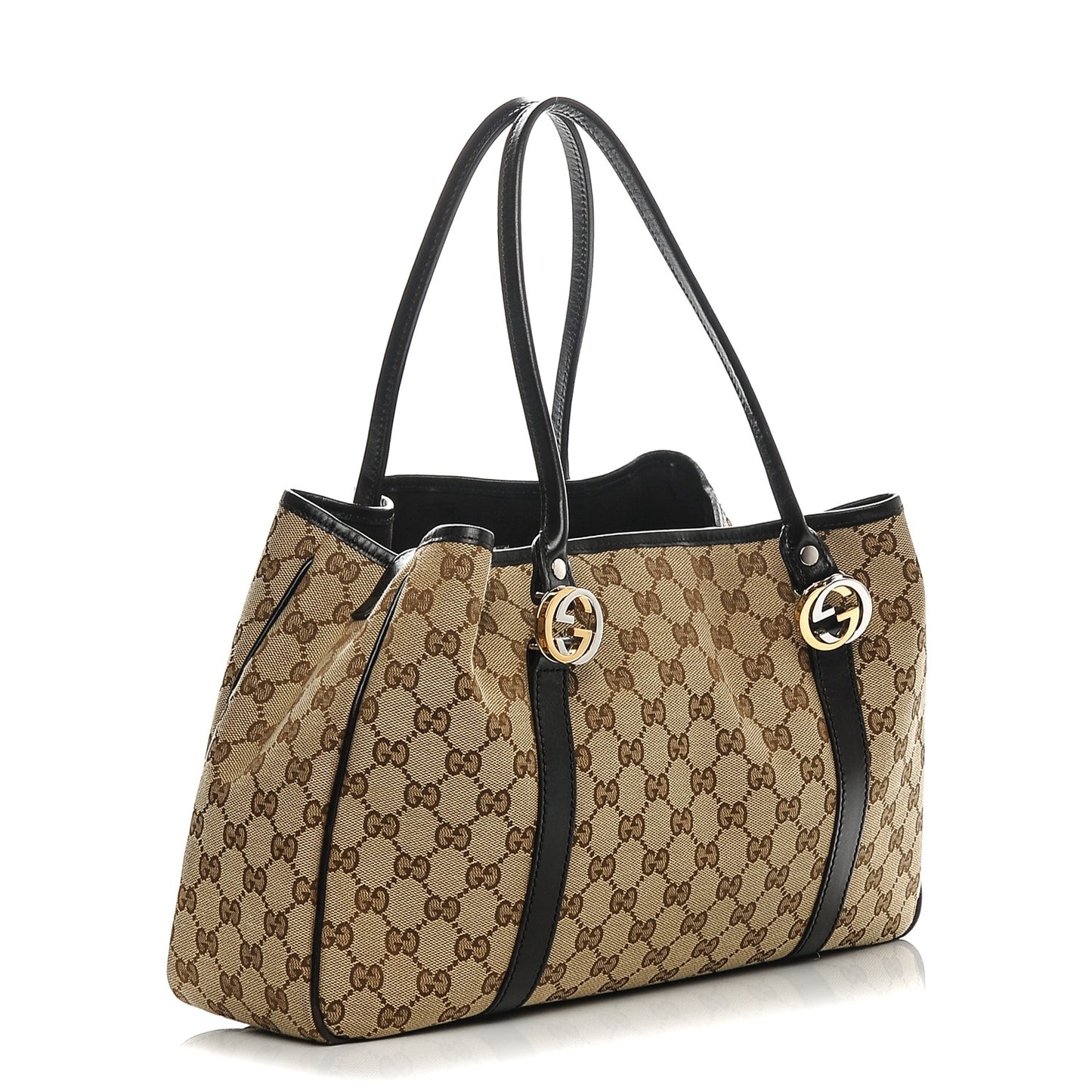 Monogram Medium Twins Tote Dark Brown