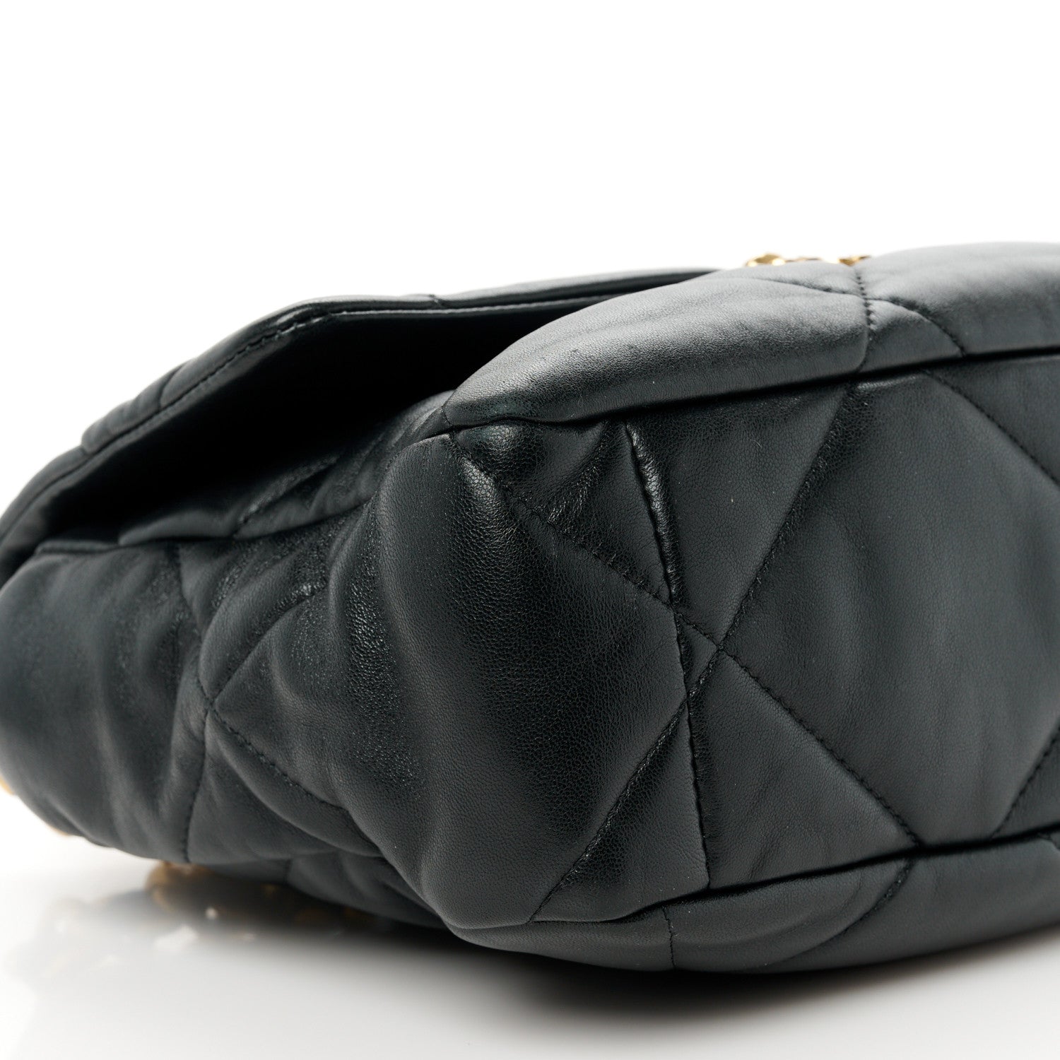 Chanel Goatskin Quilted Large Chanel 19 Flap Black 9 of 10
