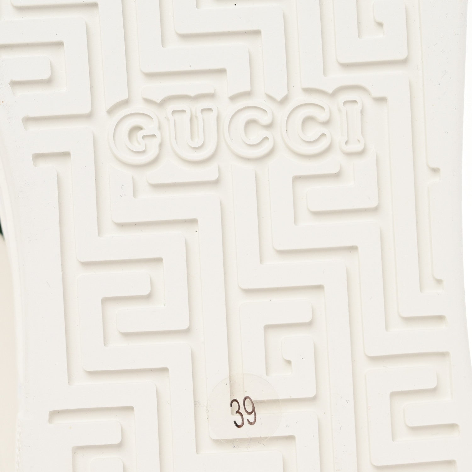 Gucci Calfskin Crocodile Web Womens Ace Sneakers 39 White Green 7 of 10