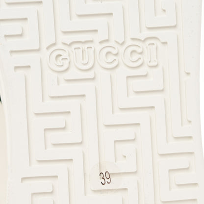 Gucci Calfskin Crocodile Web Womens Ace Sneakers 39 White Green 7 of 10