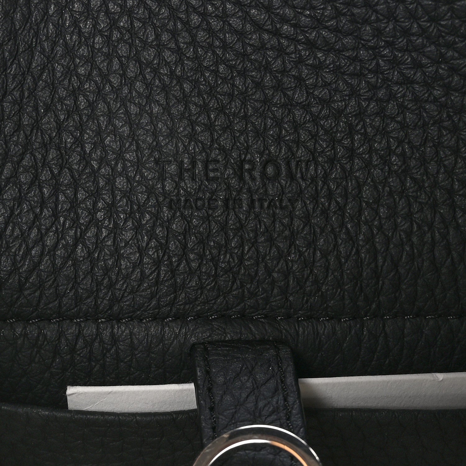 The Row Grained Calfskin Soft Margaux 10 Bag Black 6 of 11
