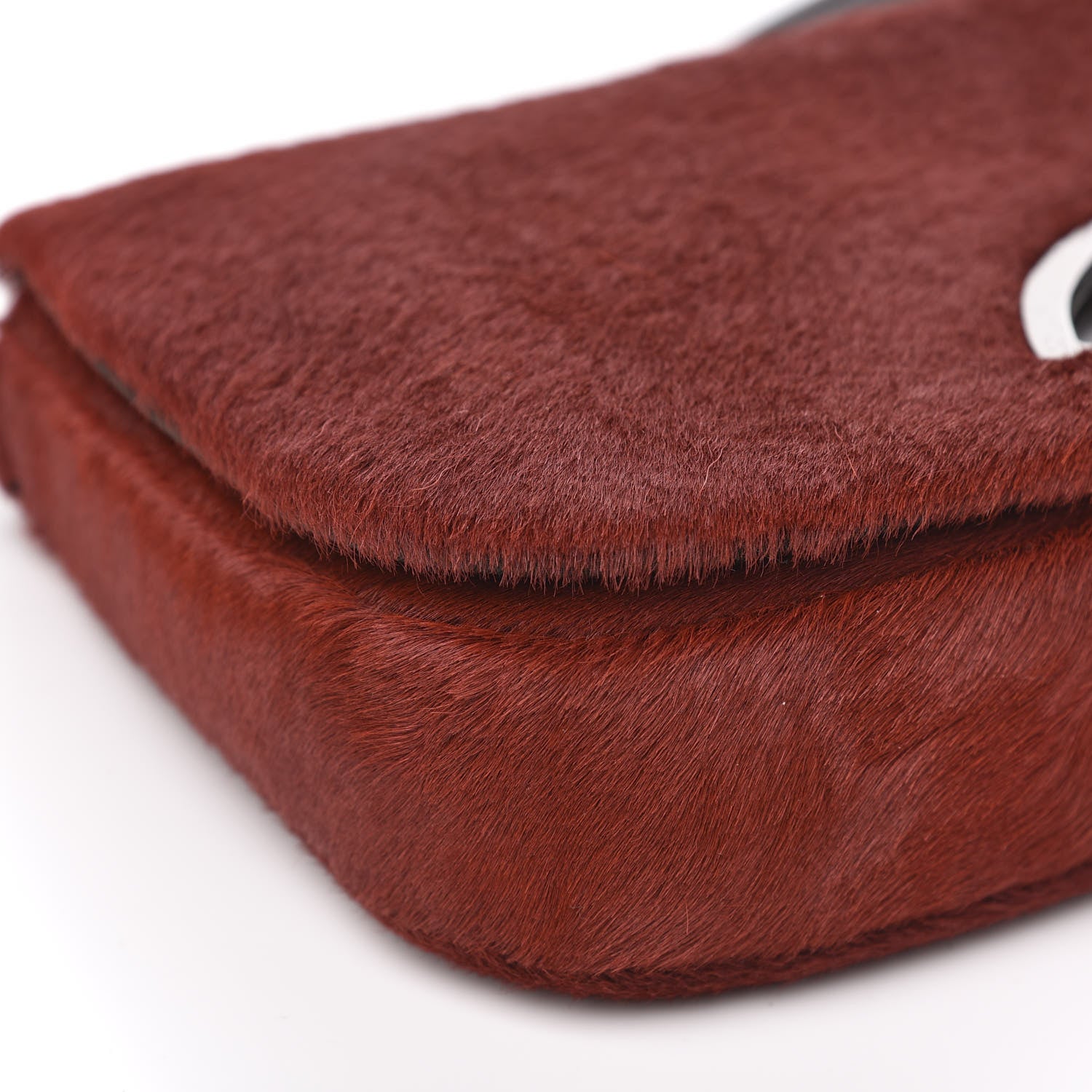 Christian Dior Pony Hair Trotter Maris Pearl Shoulder Bag Dark Red 9 of 10