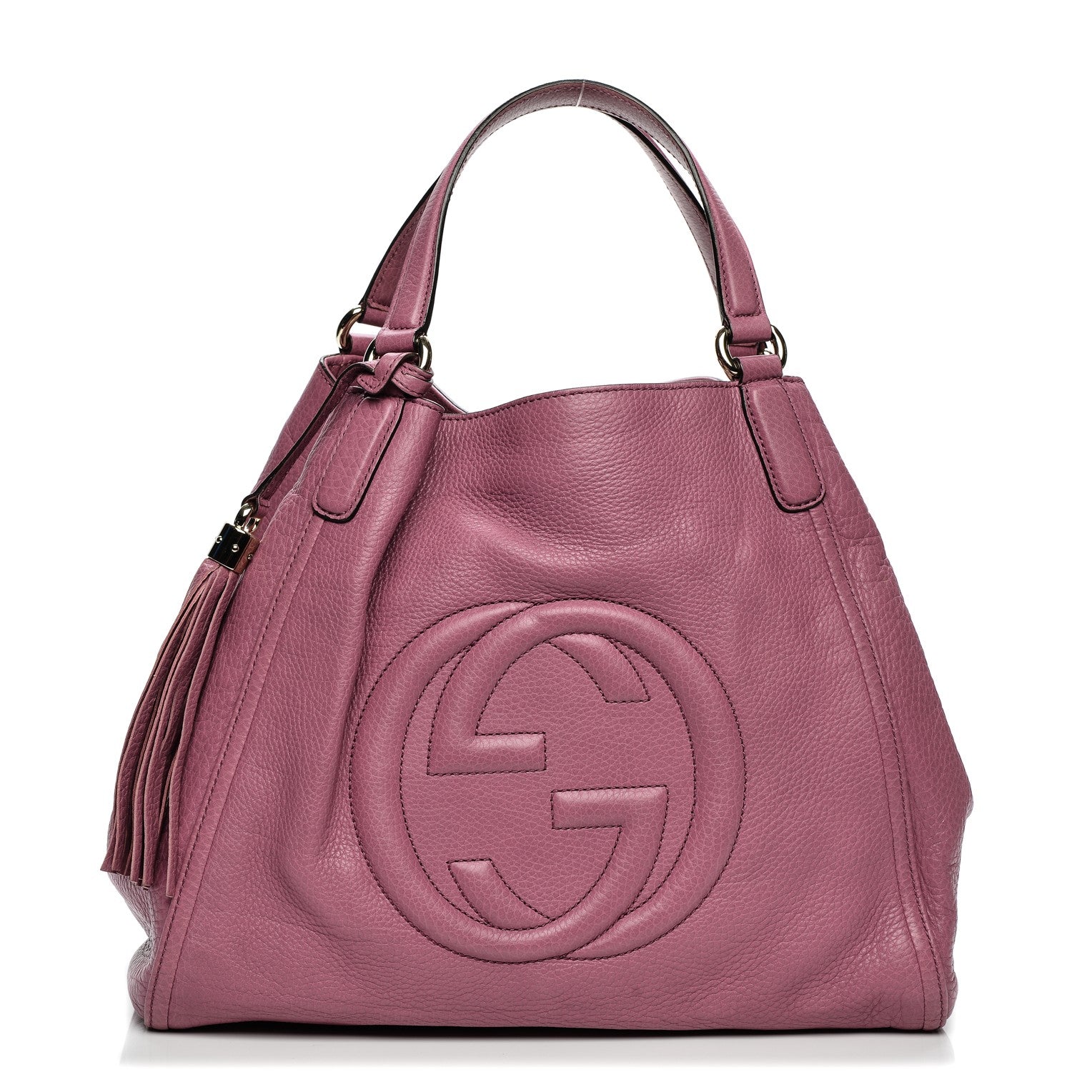Gucci Pebbled Calfskin Medium Soho Shoulder Bag Fresia Rose 1 of 8