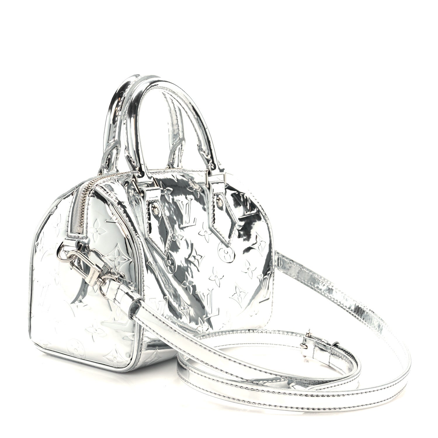 Louis Vuitton Monogram Miroir Speedy Bandouliere 20 Silver 3 of 13