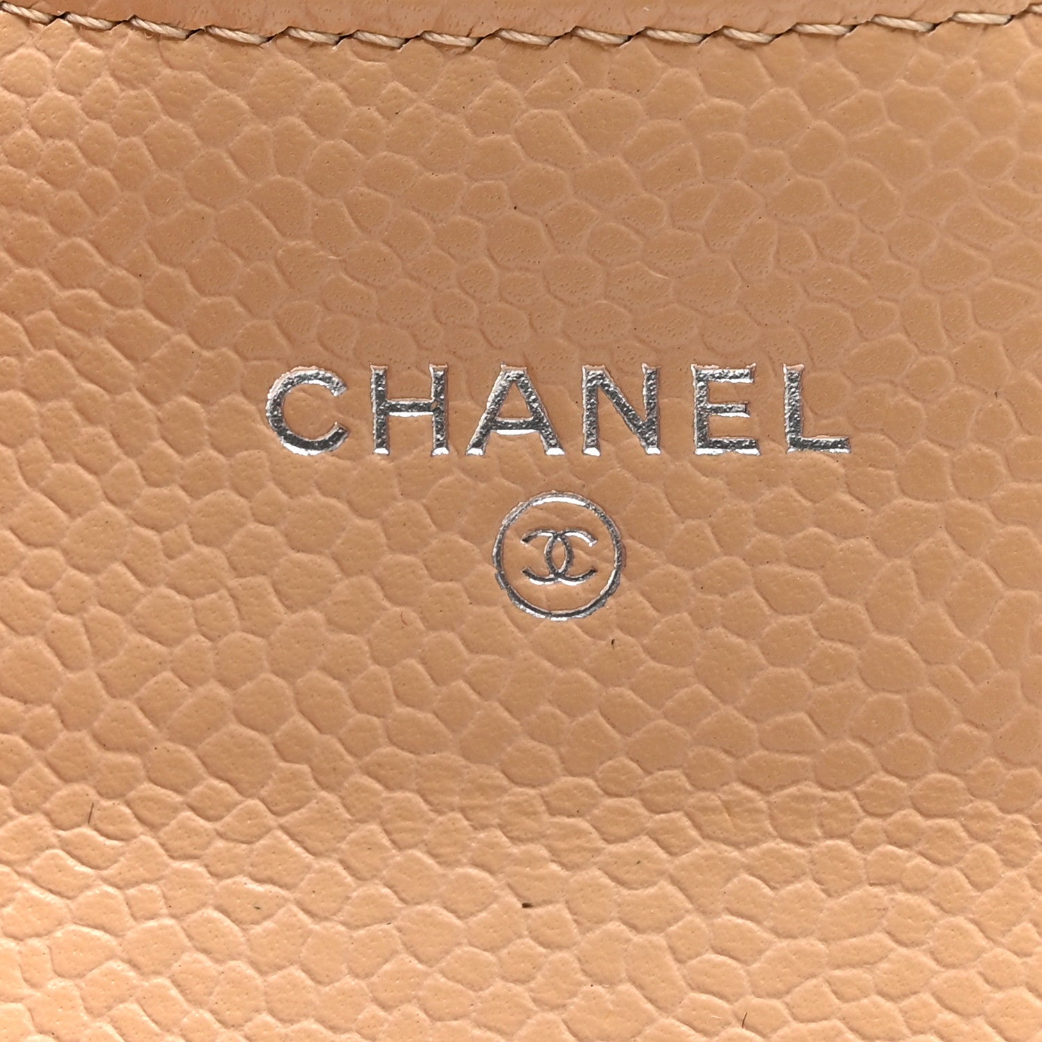 Chanel Caviar Quilted Flap Card Holder Wallet Beige 6 of 8