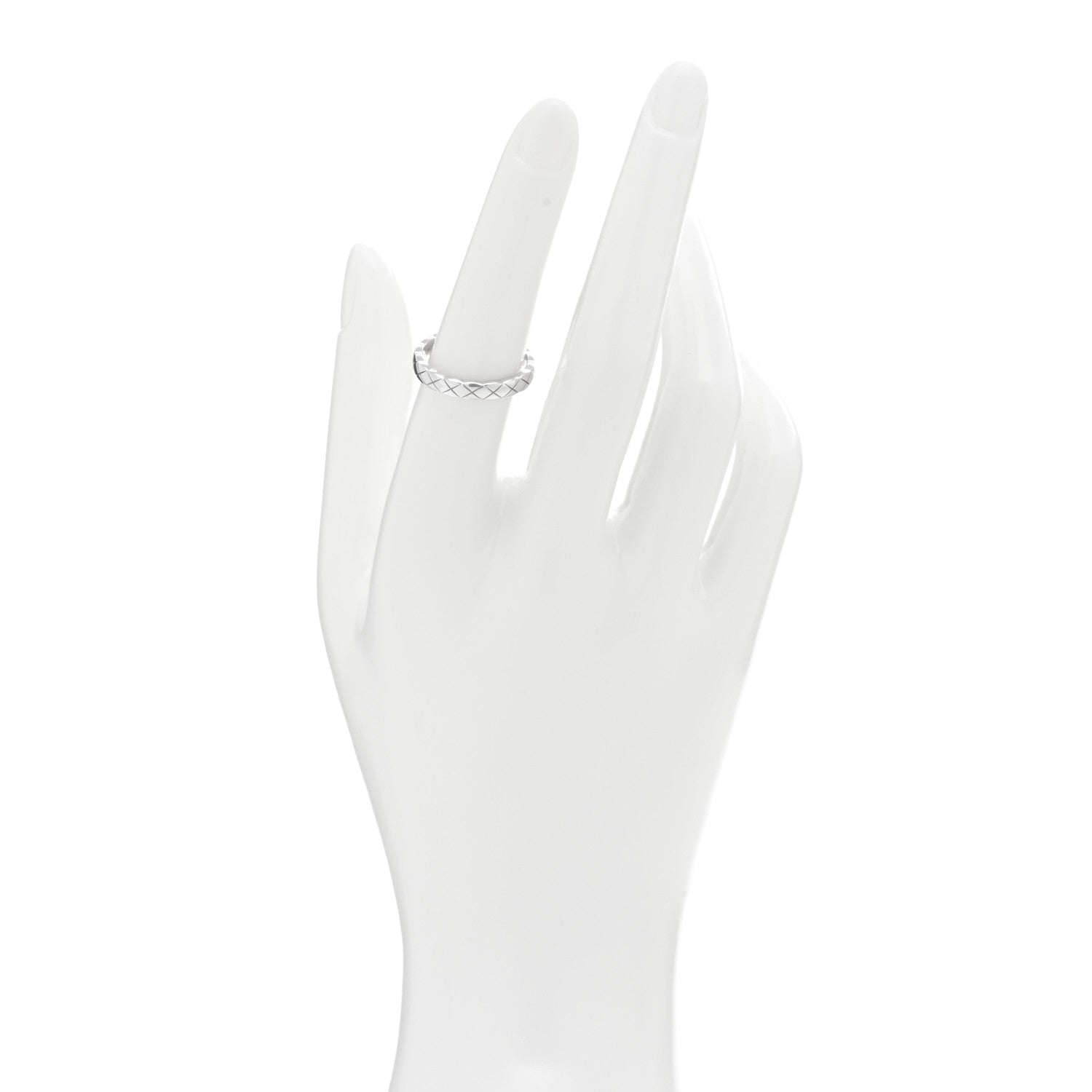 Chanel 18K White Gold Mini Coco Crush Ring 53 6.25 2 of 4