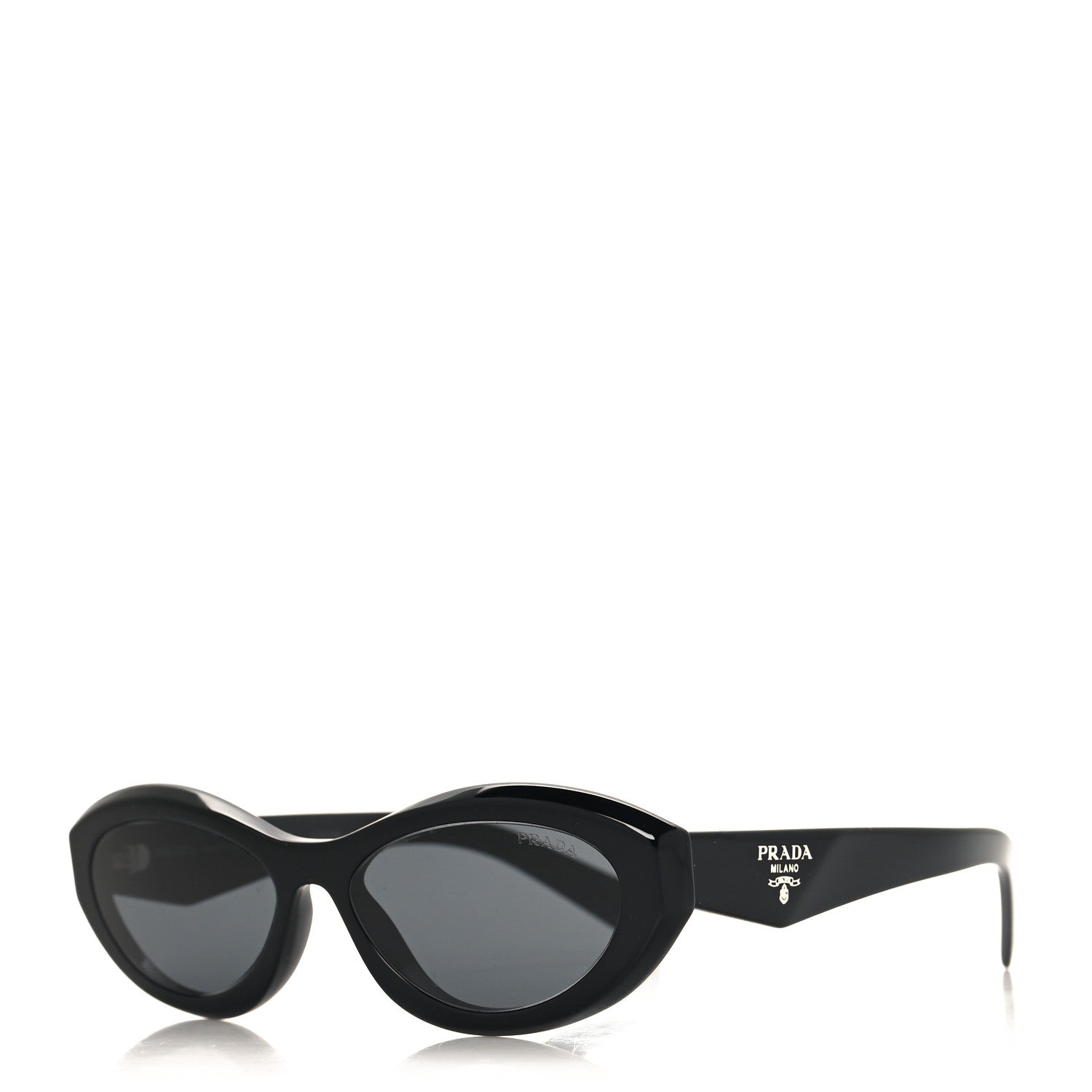 Prada Acetate Oval Sunglasses SPR 26Z Black 1 of 7