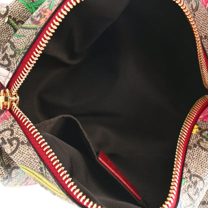 Gucci Soft GG Supreme Monogram Flora Calfskin Medium Ophidia Cosmetic Case Beige Ebony Multicolor Rosso 5 of 8