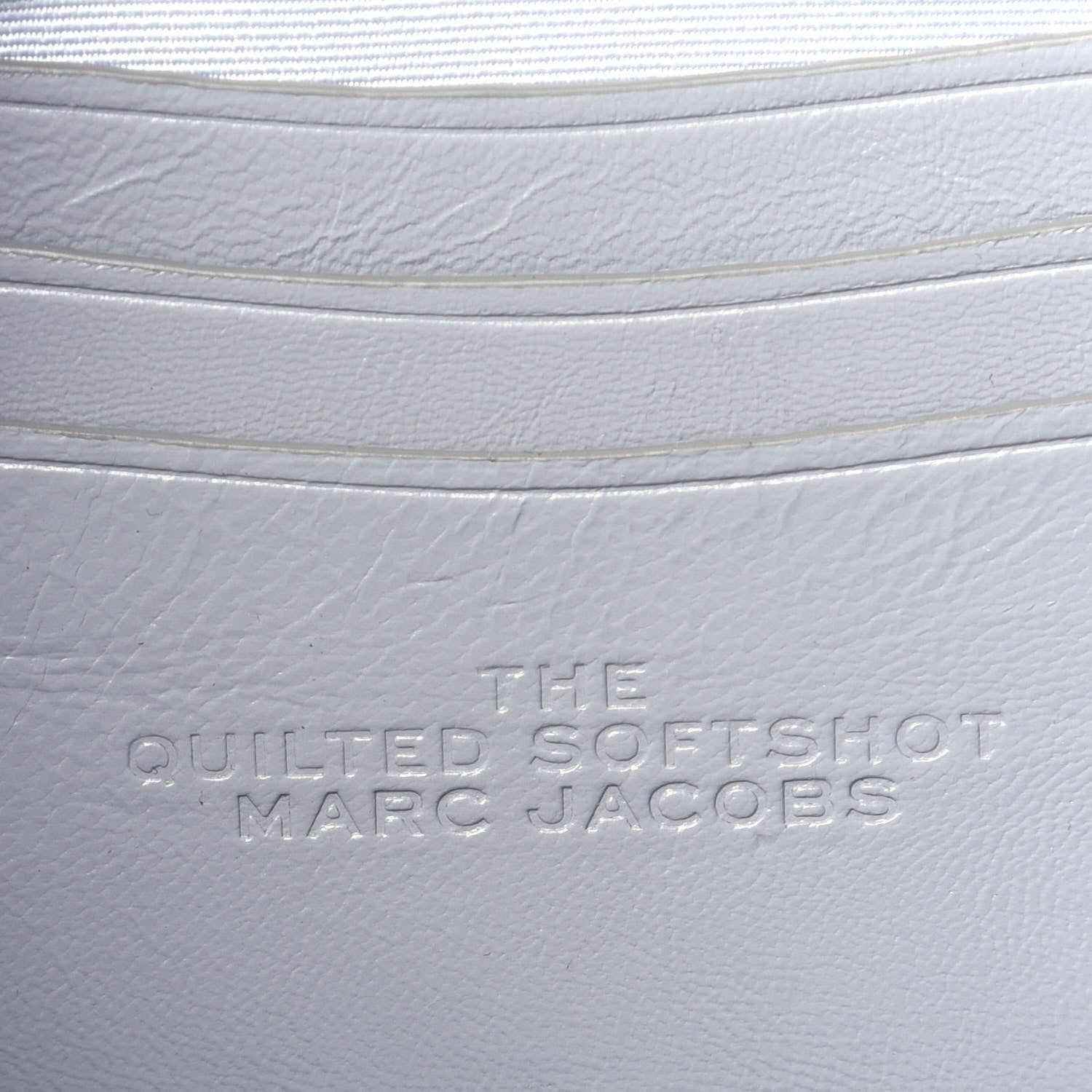 Marc Jacobs Natural Grain Calfskin Quilted The Softshot 21 Bag Grey 7 of 9