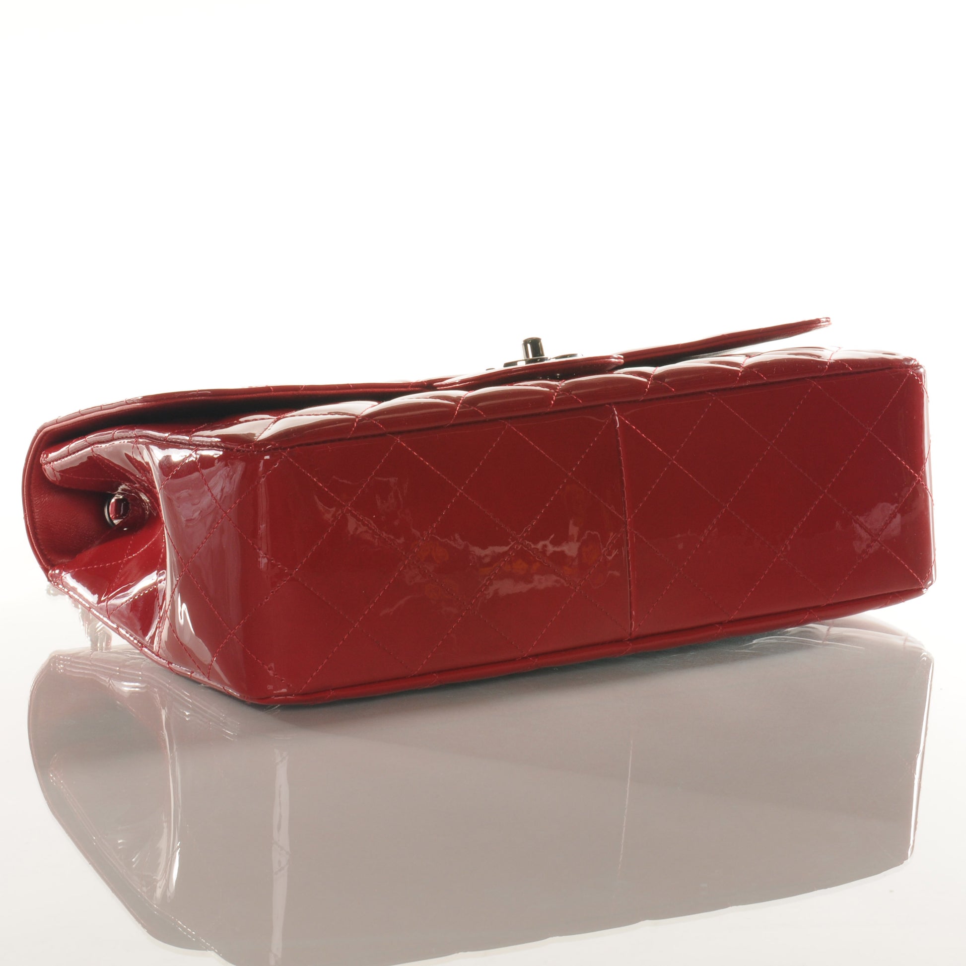Chanel Patent Jumbo Single Flap Red 4 of 9
