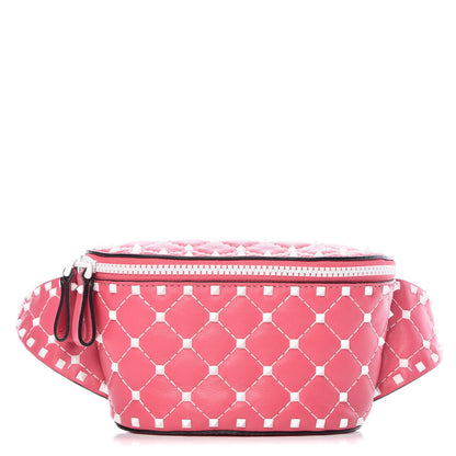 Valentino Garavani Lambskin Free Rockstud Spike Belt Bag Shadow Pink 2 of 8