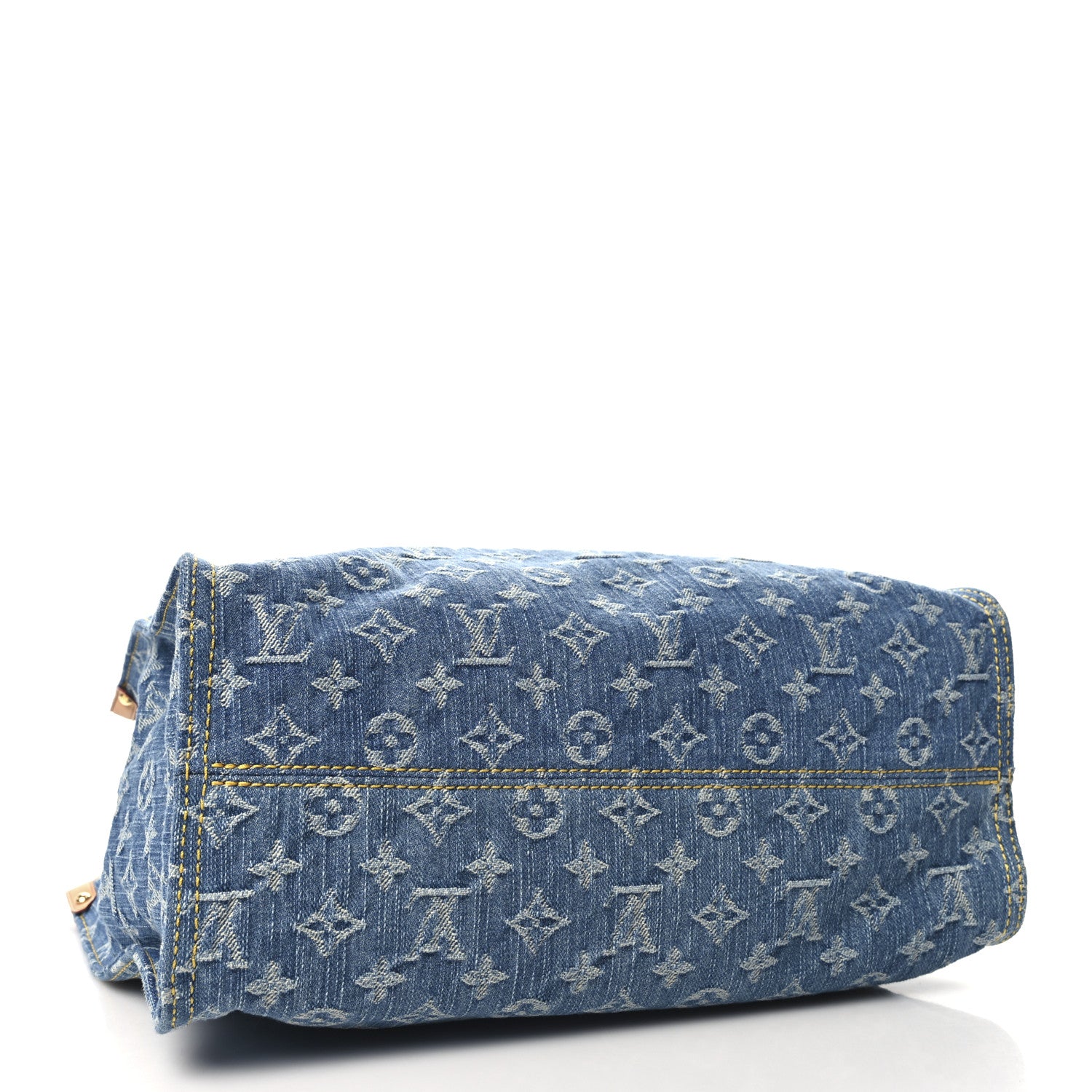 Louis Vuitton Monogram Denim Onthego MM Blue 4 of 9